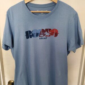 Ariat Short Sleeve Graphic Rodeo Blue T Shirt Women's Size XXL